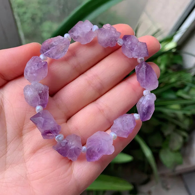 Amethyst Energy Bracelet ā Spiritual Healing Crystal Jewelry
