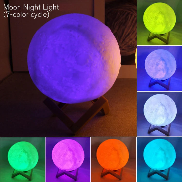 3D Moon Lamp Night Light