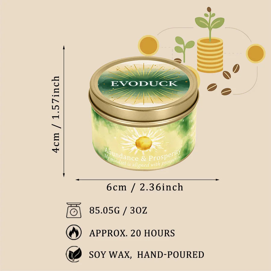 ✨ Abundance Manifestation Candle – Attract Wealth, Luck & Positive Energy