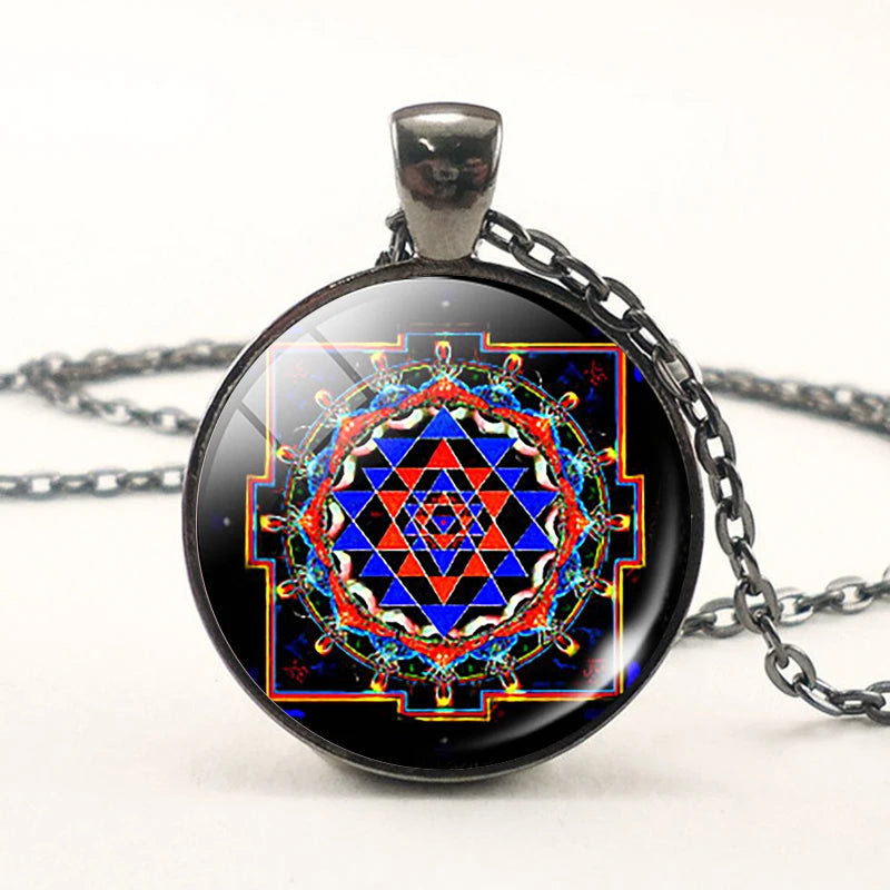Sacred Geometry Flower of Life Necklace – Spiritual Energy Pendant