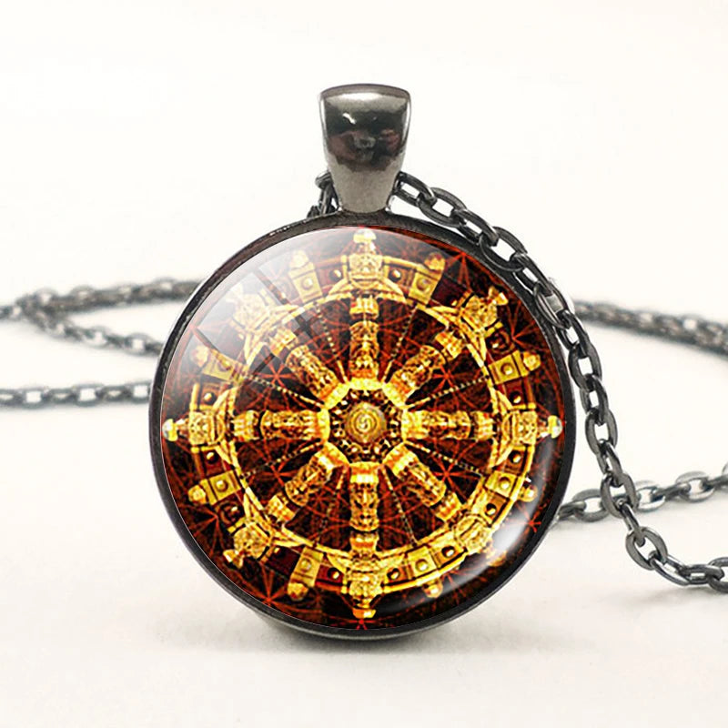 Sacred Geometry Flower of Life Necklace – Spiritual Energy Pendant