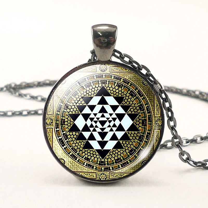 Sacred Geometry Flower of Life Necklace – Spiritual Energy Pendant
