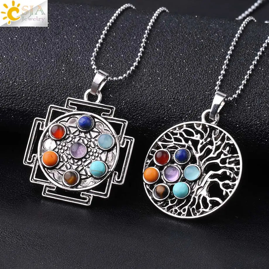 7 Chakra Energy Necklace – Spiritual Healing Pendant