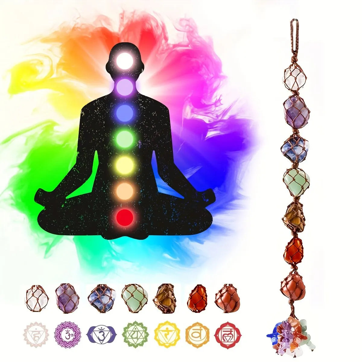 7 Chakra Energy Balance Hanging Crystal