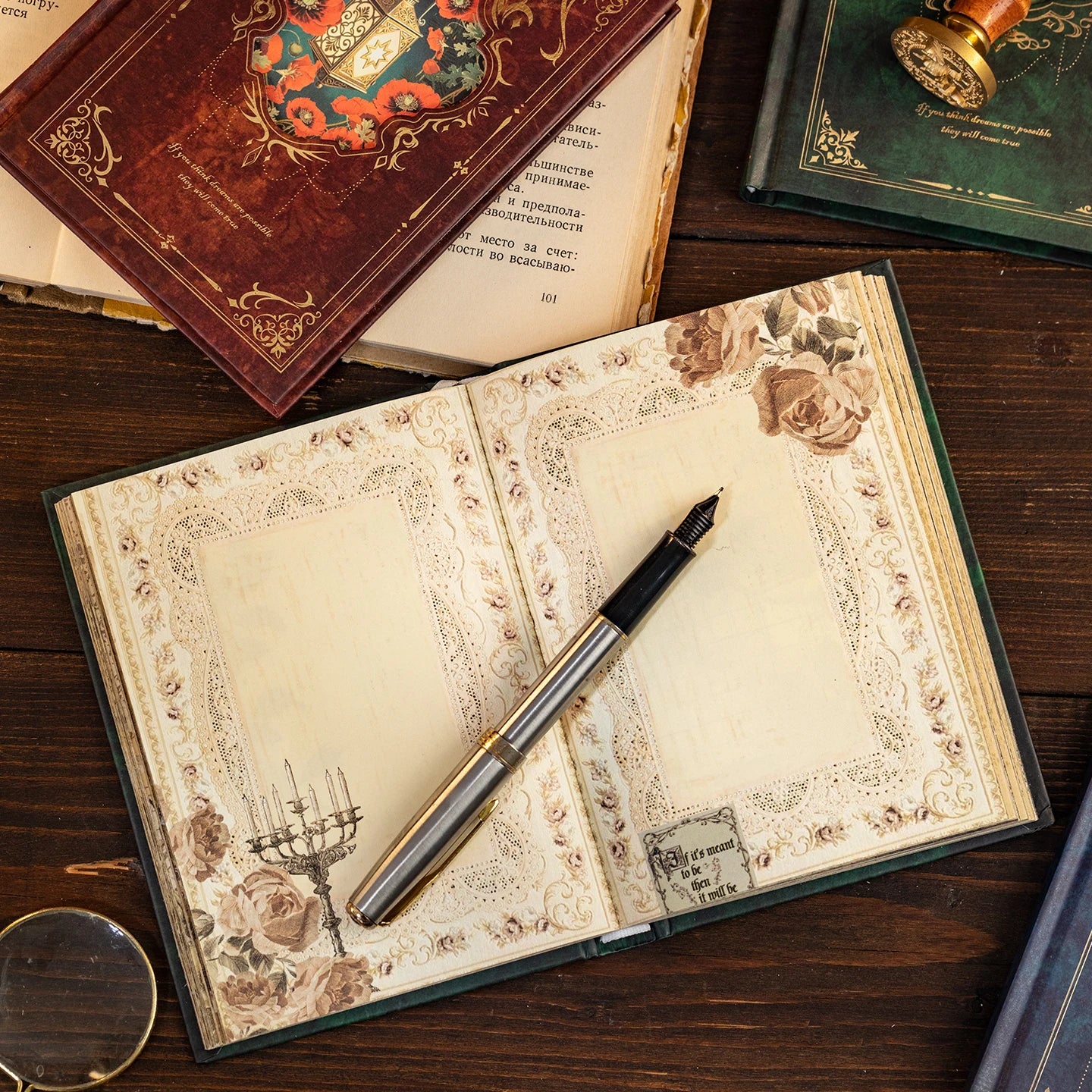 Vintage Manifestation Journal Notebook