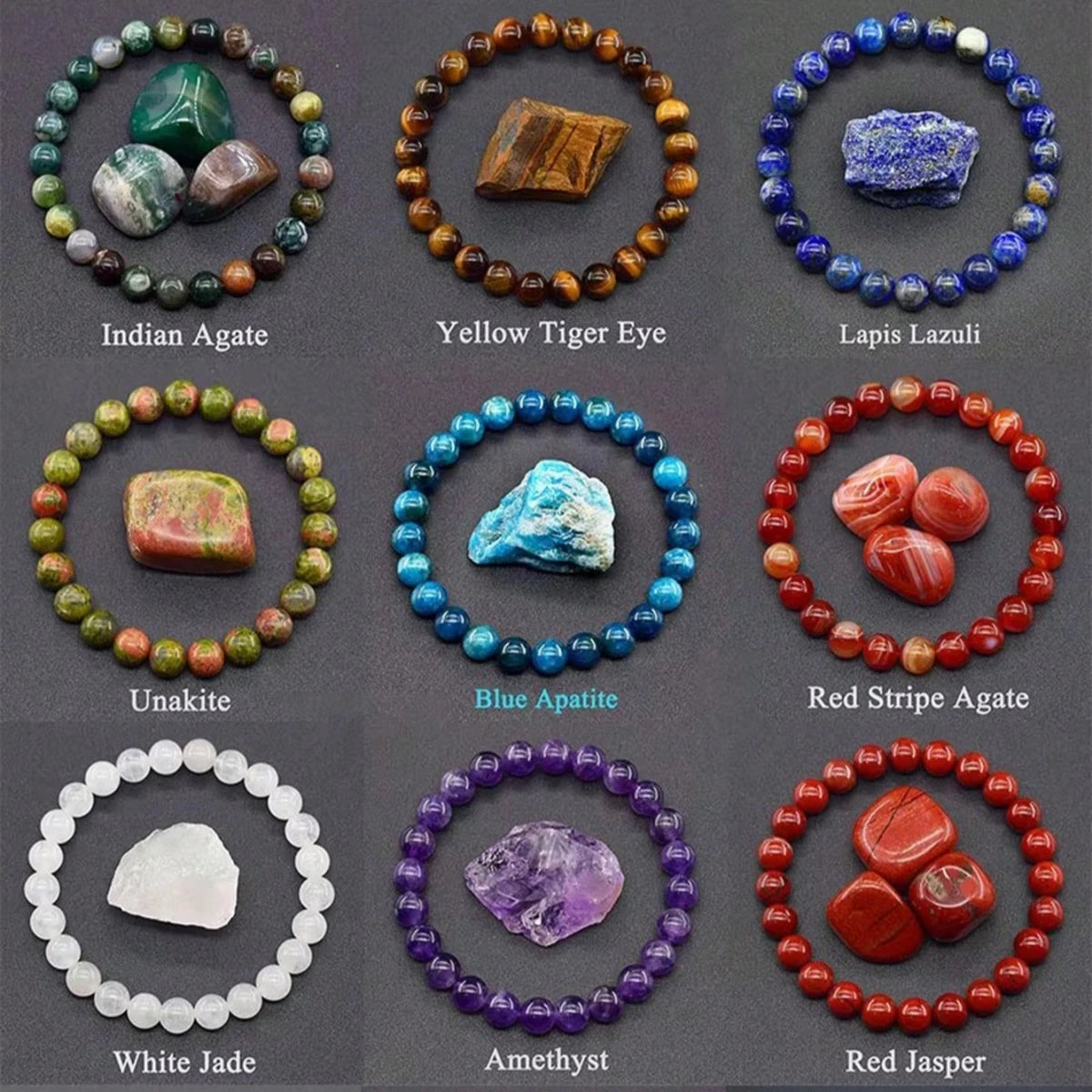 Natural Crystal Healing Bracelet 🔮