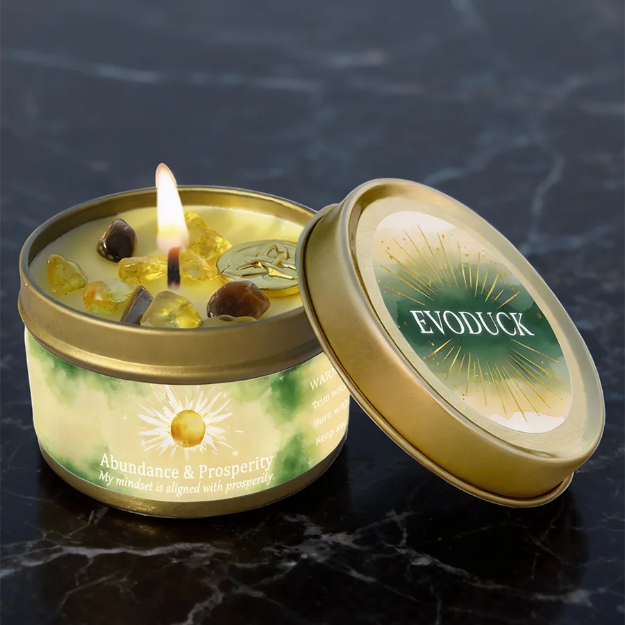 ✨ Abundance Manifestation Candle – Attract Wealth, Luck & Positive Energy
