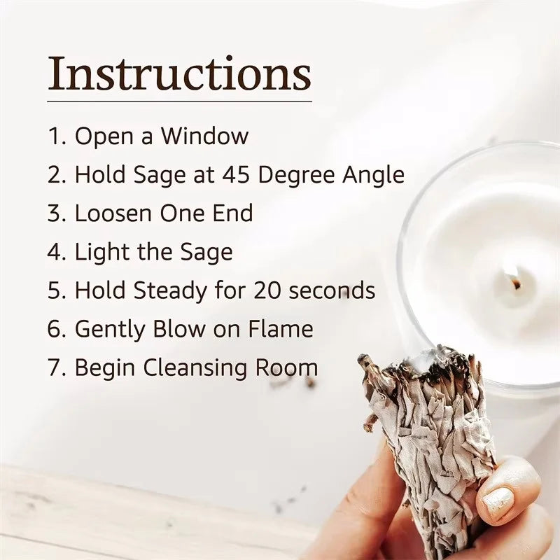 White Sage Smudge Stick – Energy Cleansing Bundle 🌿